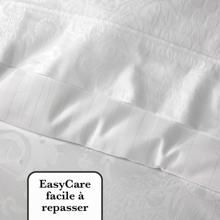 Cxl By Christian Lacroix Housse De Couette + Taie(s) D'oreiller Satin De Coton - Arles Blanc