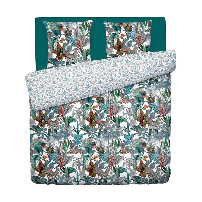 Cxl By Christian Lacroix Housse De Couette + Taie(s) D'oreiller Satin De Coton -Zanzibar Blanc