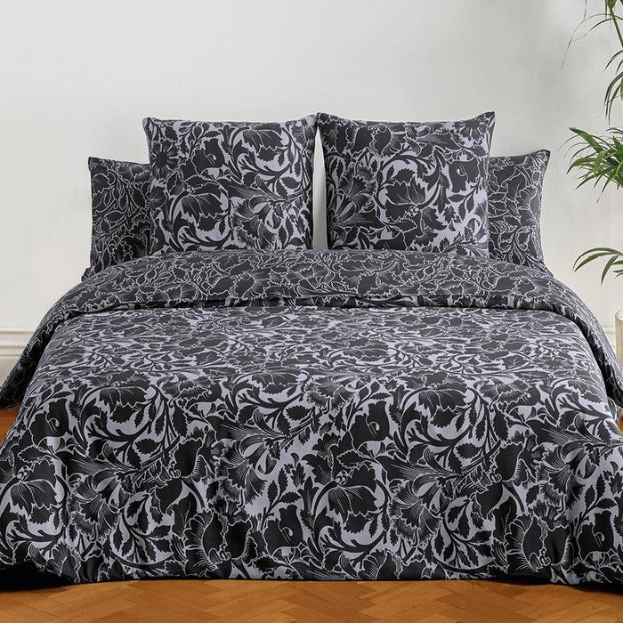Cxl By Christian Lacroix Housse De Couette + Taie(s) D'oreiller Satin De Coton - Anthracite