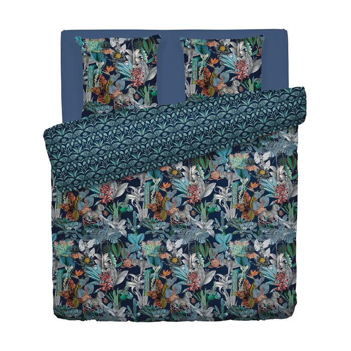 Cxl By Christian Lacroix Housse De Couette + Taie(s) D'oreiller Satin De Coton - Zanzibar Bleu