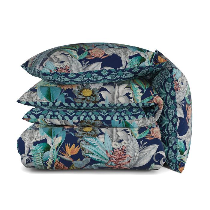 Cxl By Christian Lacroix Housse De Couette + Taie(s) D'oreiller Satin De Coton - Zanzibar Bleu