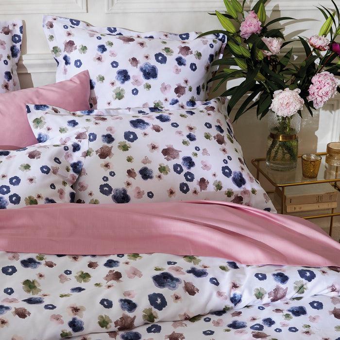 Cxl By Christian Lacroix Housse De Couette + Taie(s) D'oreiller Satin De Coton - Exotique Flower Blanc