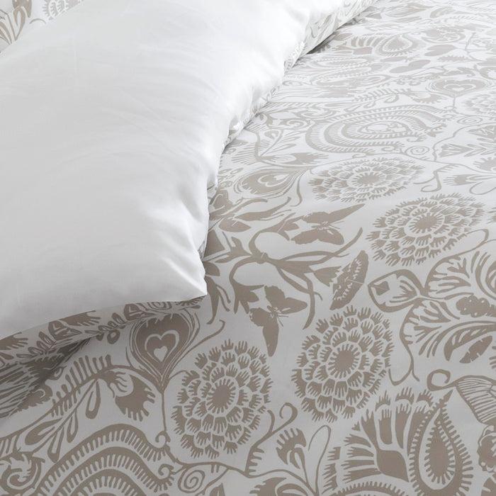 Cxl By Christian Lacroix Housse De Couette + Taie(s) D'oreiller Satin De Coton - Love Stories Taupe