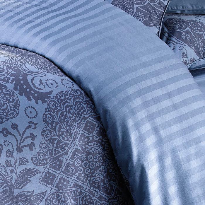 Cxl By Christian Lacroix Housse De Couette + Taie(s) D'oreiller Satin De Coton - Arles Bleu