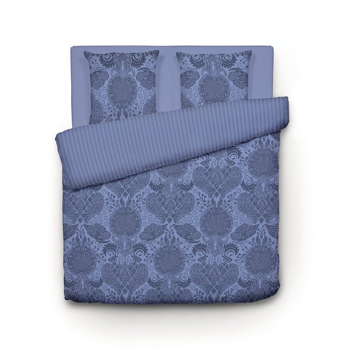 Cxl By Christian Lacroix Housse De Couette + Taie(s) D'oreiller Satin De Coton - Arles Bleu
