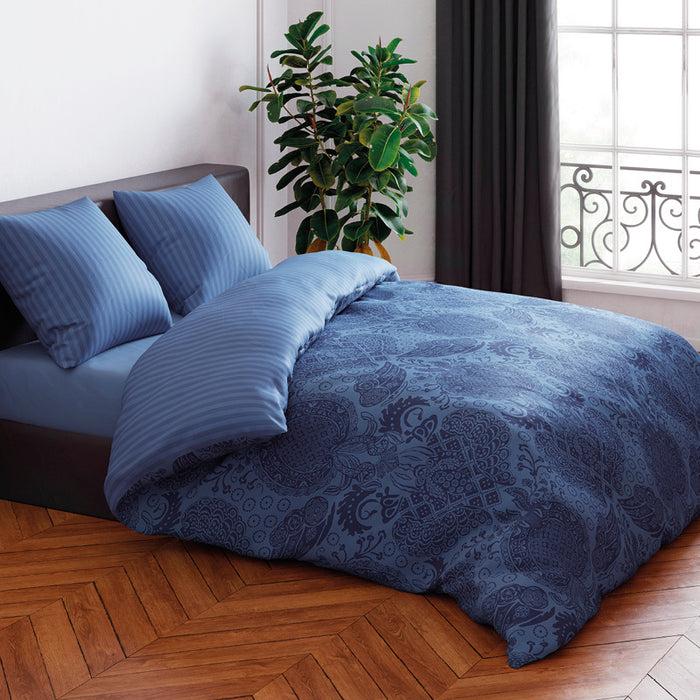 cxl by christian lacroix Housse de couette + taie(s) d'oreiller satin de coton - Arles bleu