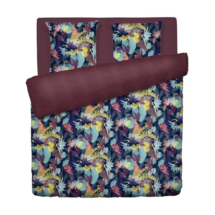 Cxl By Christian Lacroix Housse De Couette + Taie(s) D'oreiller Satin De Coton - Tanzanie Prune