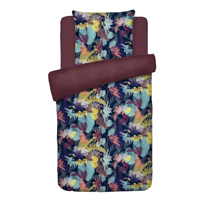 Cxl By Christian Lacroix Housse De Couette + Taie(s) D'oreiller Satin De Coton - Tanzanie Prune