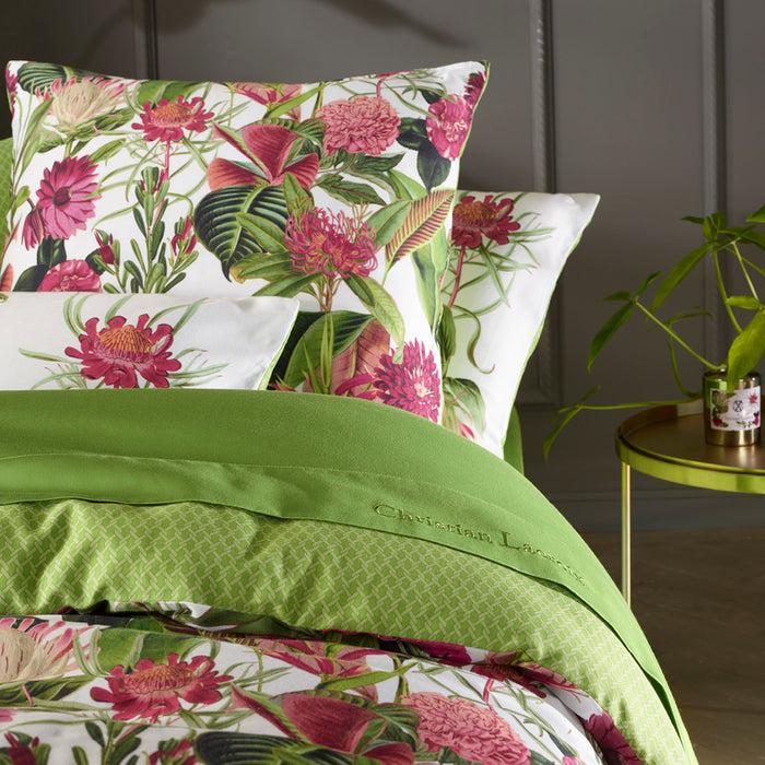Cxl By Christian Lacroix Housse De Couette + Taie(s) D'oreiller Satin De Coton - Garden Vert