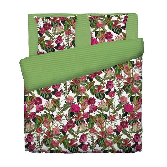 Cxl By Christian Lacroix Housse De Couette + Taie(s) D'oreiller Satin De Coton - Garden Vert