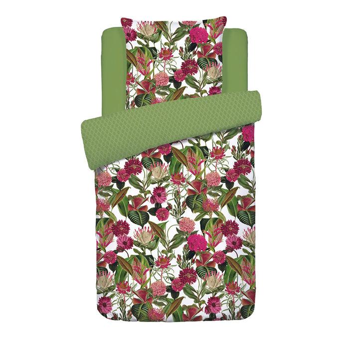 Cxl By Christian Lacroix Housse De Couette + Taie(s) D'oreiller Satin De Coton - Garden Vert