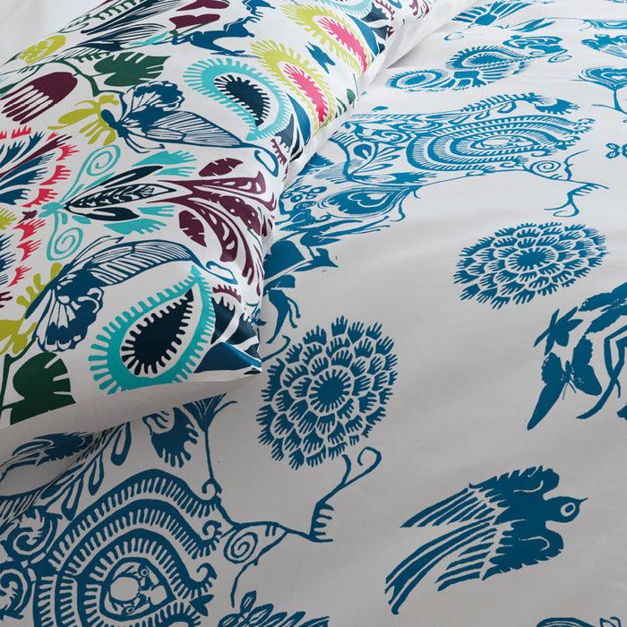 Cxl By Christian Lacroix Housse De Couette + Taie(s) D'oreiller Satin De Coton - Love Stories Multicolor Bleu