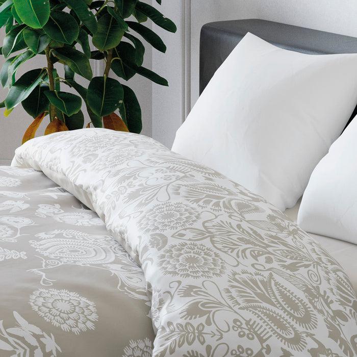 Cxl By Christian Lacroix Housse De Couette + Taie(s) D'oreiller Satin De Coton - Love Stories Taupe Clair