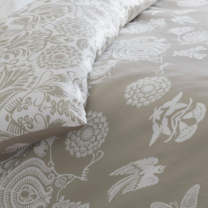 Cxl By Christian Lacroix Housse De Couette + Taie(s) D'oreiller Satin De Coton - Love Stories Taupe Clair