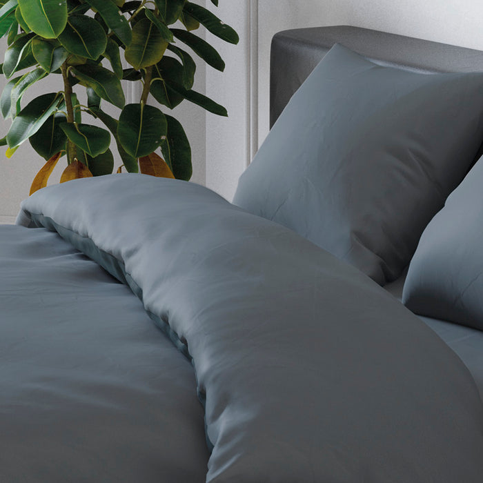 Cxl By Christian Lacroix Housse De Couette + Taie(s) D'oreiller Satin De Coton - Gris Foncé