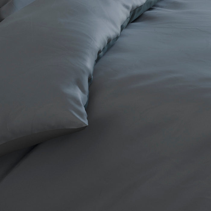 Cxl By Christian Lacroix Housse De Couette + Taie(s) D'oreiller Satin De Coton - Gris Foncé