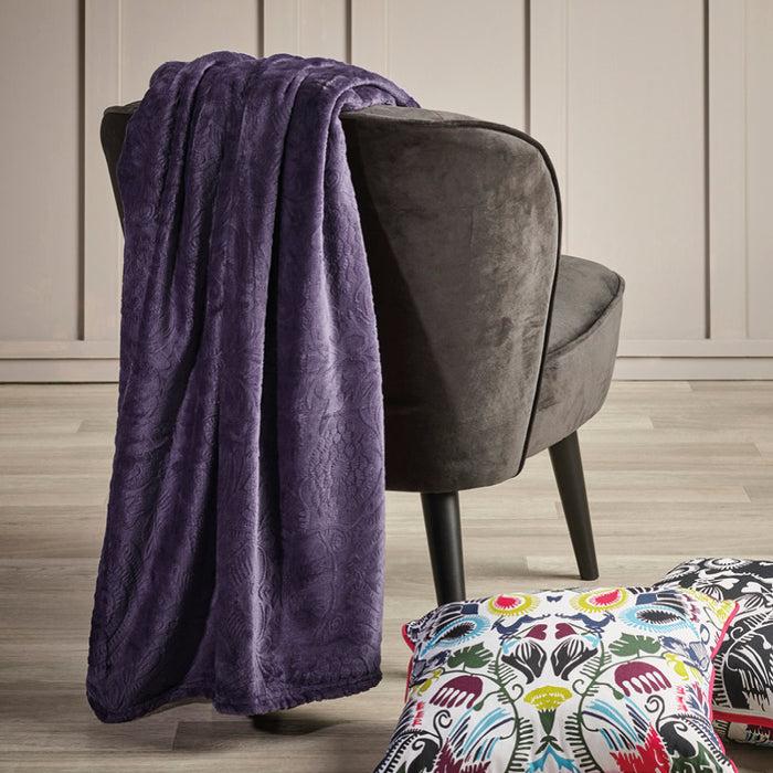 Cxl By Christian Lacroix Maxi Plaid / Couvre-lit - Prune