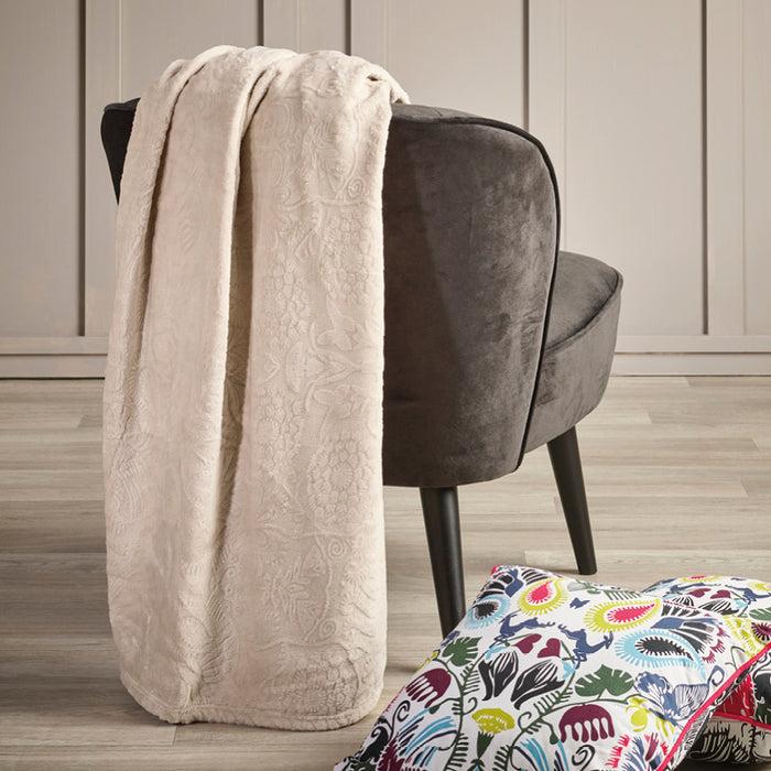 Cxl By Christian Lacroix Maxi Plaid / Couvre-lit - Taupe Clair