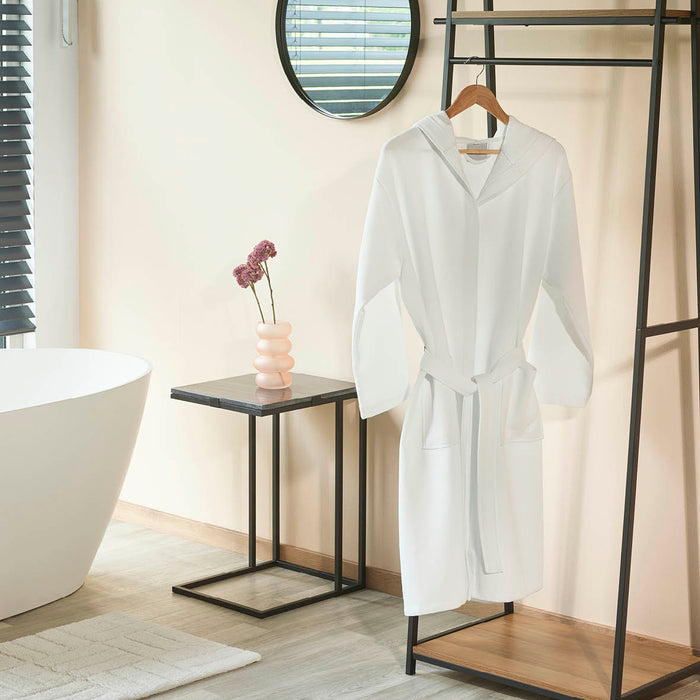 Cxl By Christian Lacroix Peignoir Avec Capuche - Nid D'abeille Blanc