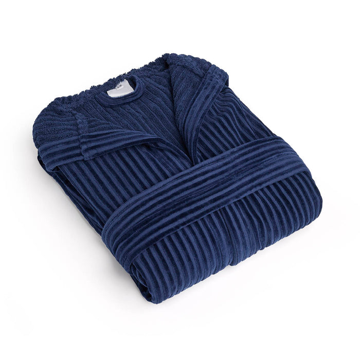 cxl by christian lacroix Peignoir avec capuche - Rayures tissées Jacquard Bleu foncé