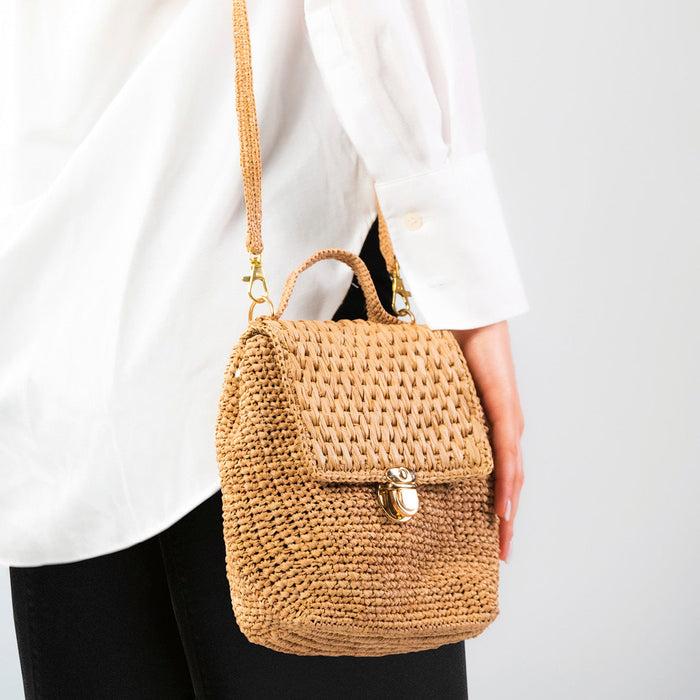 Cxl By Christian Lacroix Petit Sac Alice En Raphia Confectionné à La Main - Thé