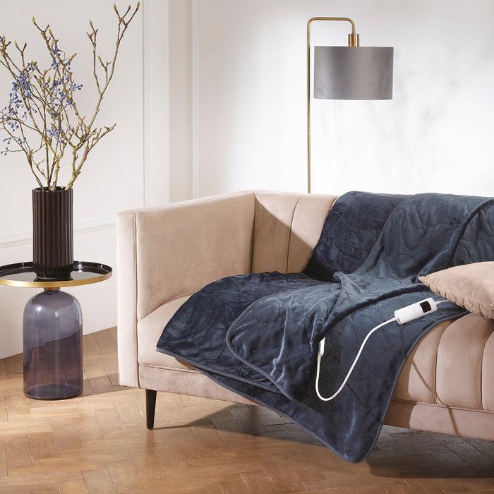 cxl by christian lacroix Plaid chauffant - système de chauffe intégré - Gris - 180 x 130 cm