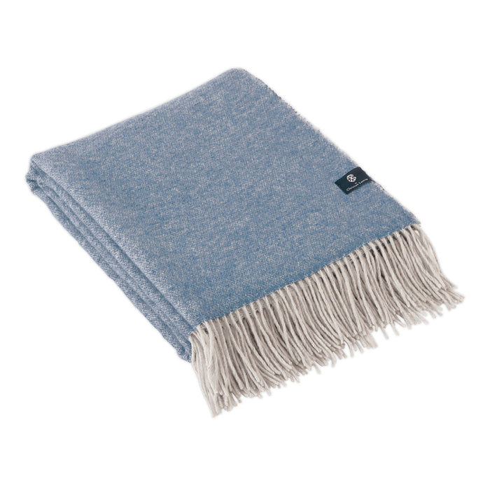 cxl by christian lacroix Plaid tissé 130 x 180 - Bleu clair / marron clair