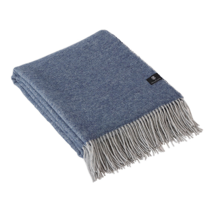 cxl by christian lacroix Plaid tissé 130 x 180 cm - Bleu foncé / gris clair