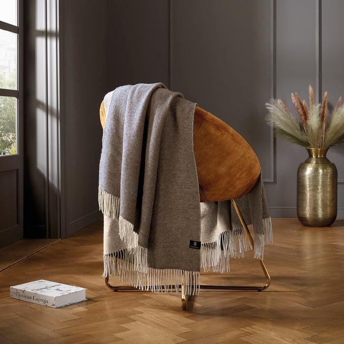 Cxl By Christian Lacroix Plaid Tissé 130 X 180 Cm - Marron Foncé / Marron Clair