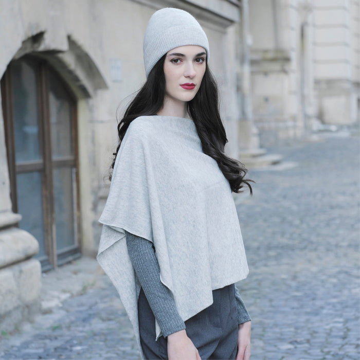 Cxl By Christian Lacroix Poncho Cachemire - Gris Clair
