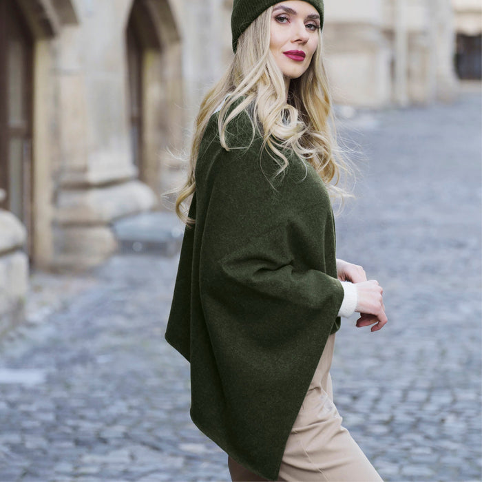 Cxl By Christian Lacroix Poncho Cachemire - Vert Foncé