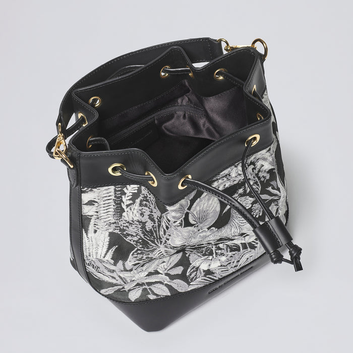 Cxl By Christian Lacroix Sac Seau Aliénor En Cuir Et Jacquard Zanzibar