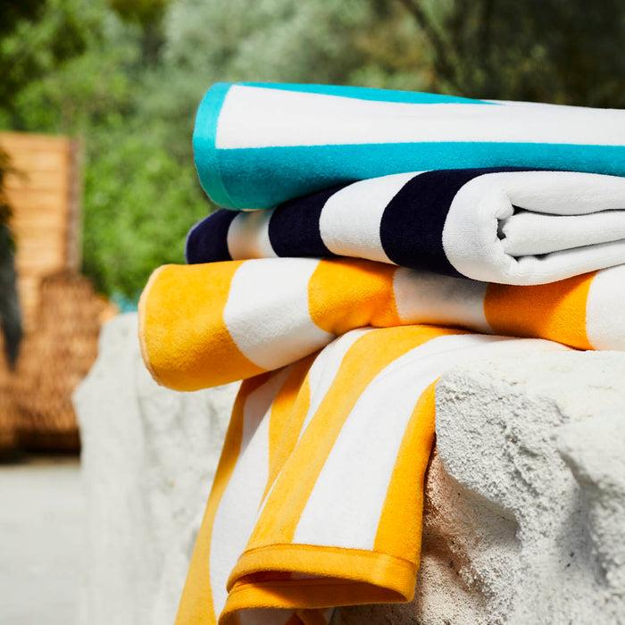 Cxl By Christian Lacroix Serviette De Plage Constance Bleu Foncé - 90 X 180 Cm