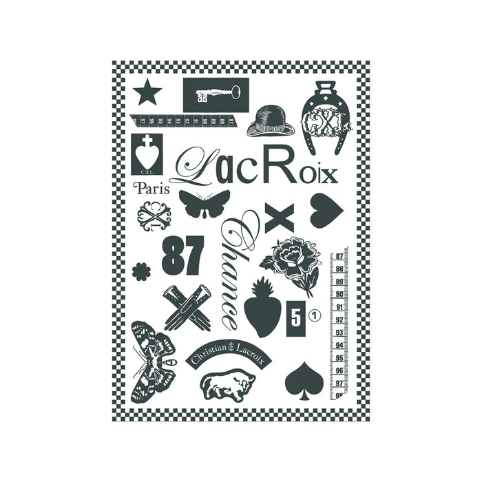 Cxl By Christian Lacroix SET DE 2 TORCHONS PREMIERE - Noir / Blanc