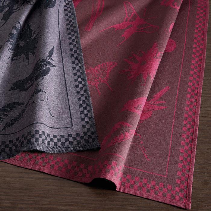 Cxl By Christian Lacroix SET DE 2 TORCHONS PRIMAVERA - Gris Foncé / Bordeaux