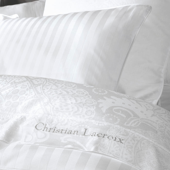 Cxl By Christian Lacroix Taie De Traversin D'oreiller Satin De Coton - Uni Blanc