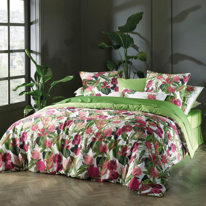 Cxl By Christian Lacroix Taie De Traversin Satin De Coton - Garden Micro Vert