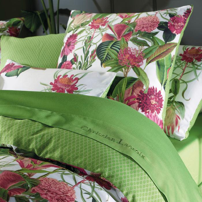 Cxl By Christian Lacroix Taie De Traversin Satin De Coton - Garden Micro Vert