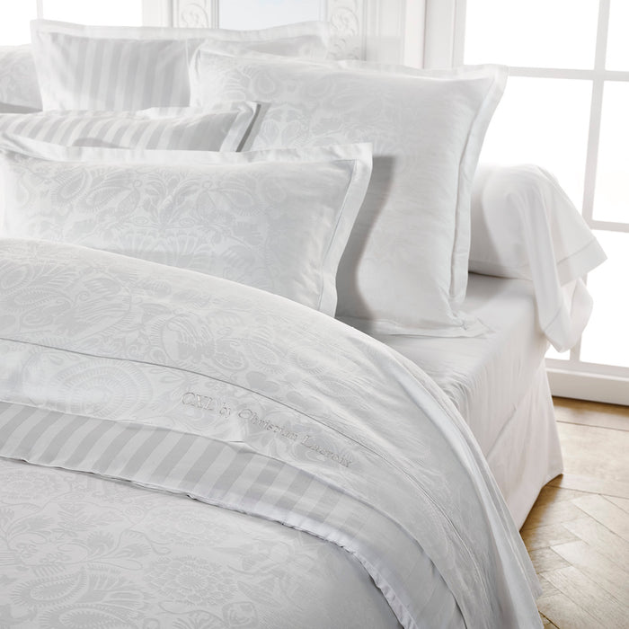 Cxl By Christian Lacroix Taie De Traversin Satin De Coton - Tissé Jacquard - Love Stories Blanc