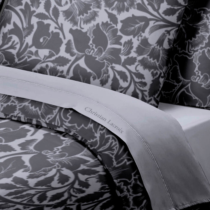 Cxl By Christian Lacroix Taie De Traversin Satin De Coton - Uni Gris Clair