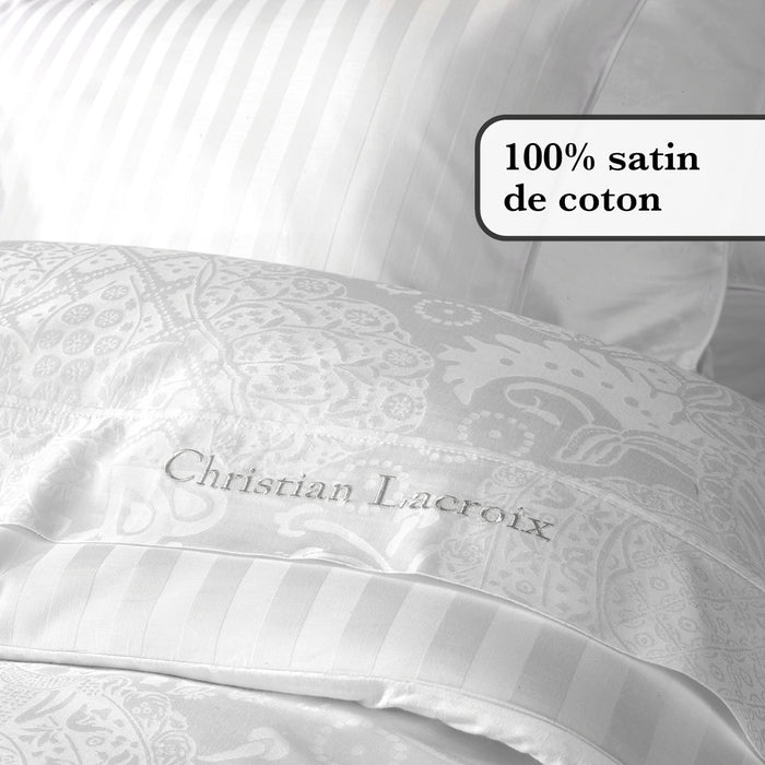 Cxl By Christian Lacroix Taie(s) D'oreiler Satin De Coton - Jacquard Arles Blanc