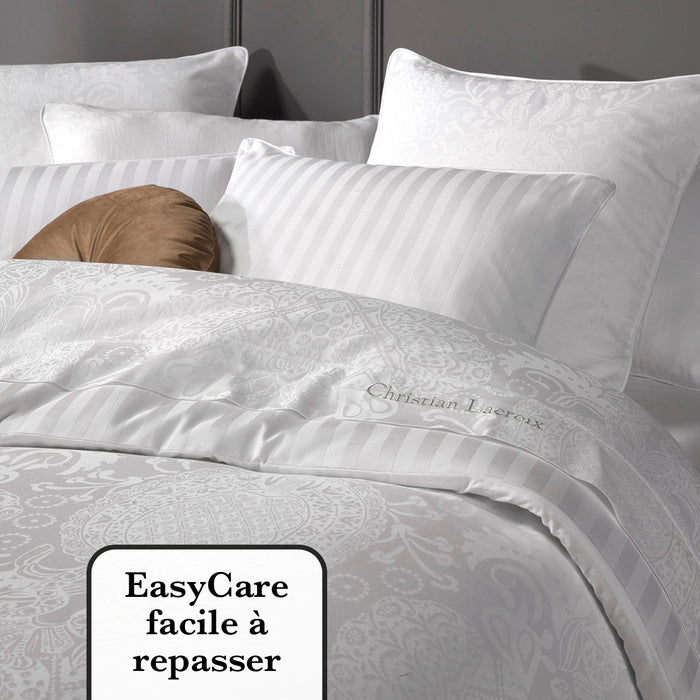 Cxl By Christian Lacroix Taie(s) D'oreiler Satin De Coton - Jacquard Arles Blanc