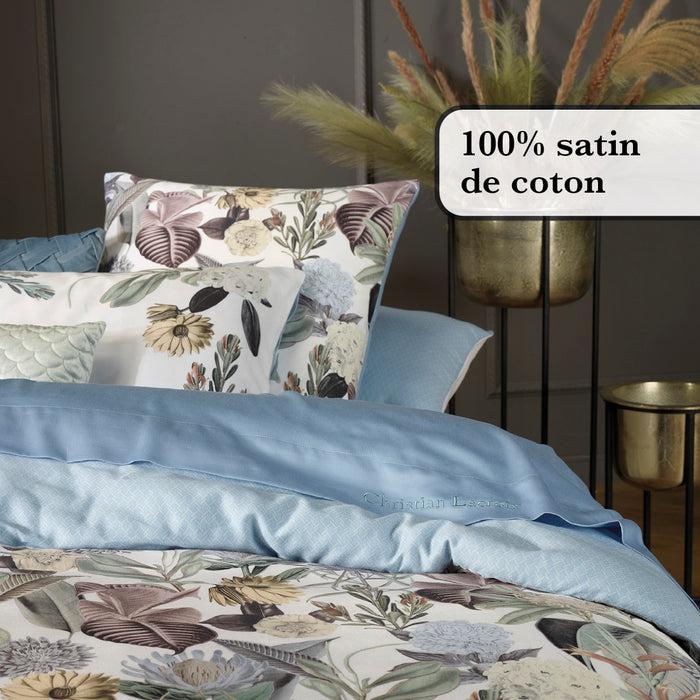 Cxl By Christian Lacroix Taie(s) D'oreiller Satin De Coton - Garden Bleu Clair