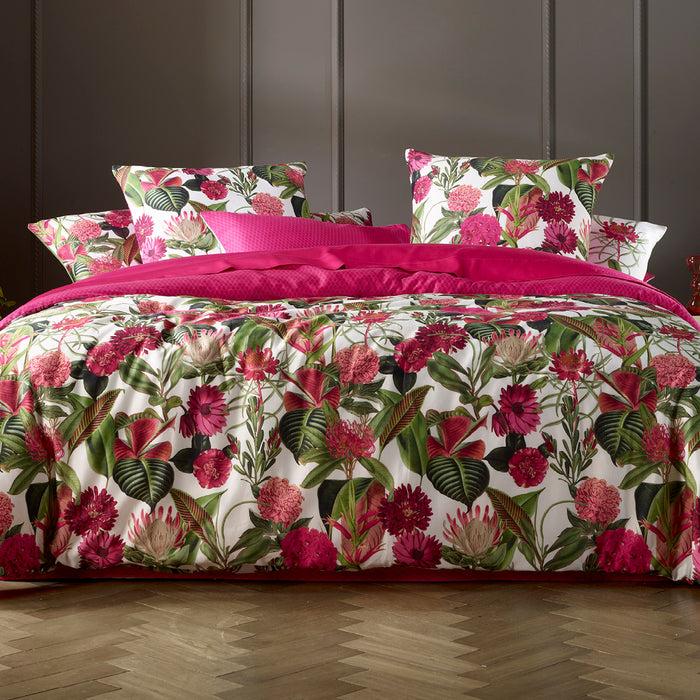 Cxl By Christian Lacroix Taie(s) D'oreiller Satin De Coton - Garden Fuchsia