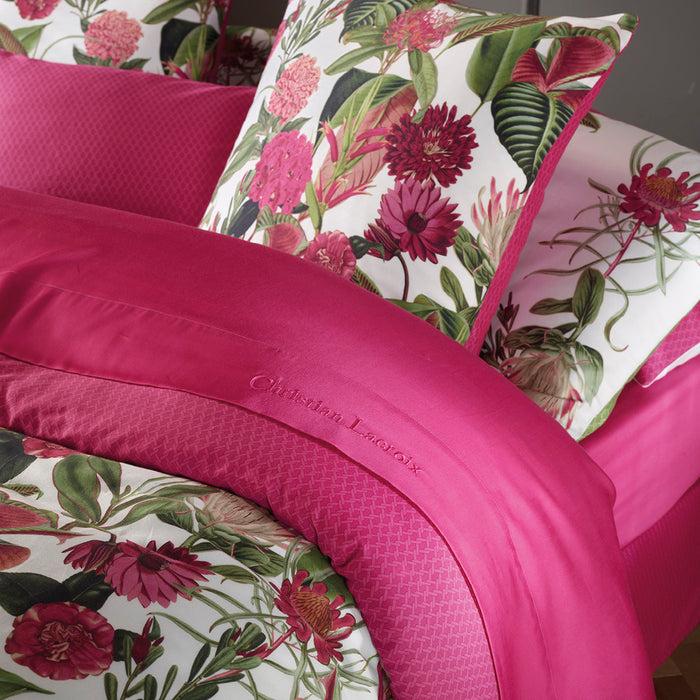 Cxl By Christian Lacroix Taie(s) D'oreiller Satin De Coton - Garden Fuchsia