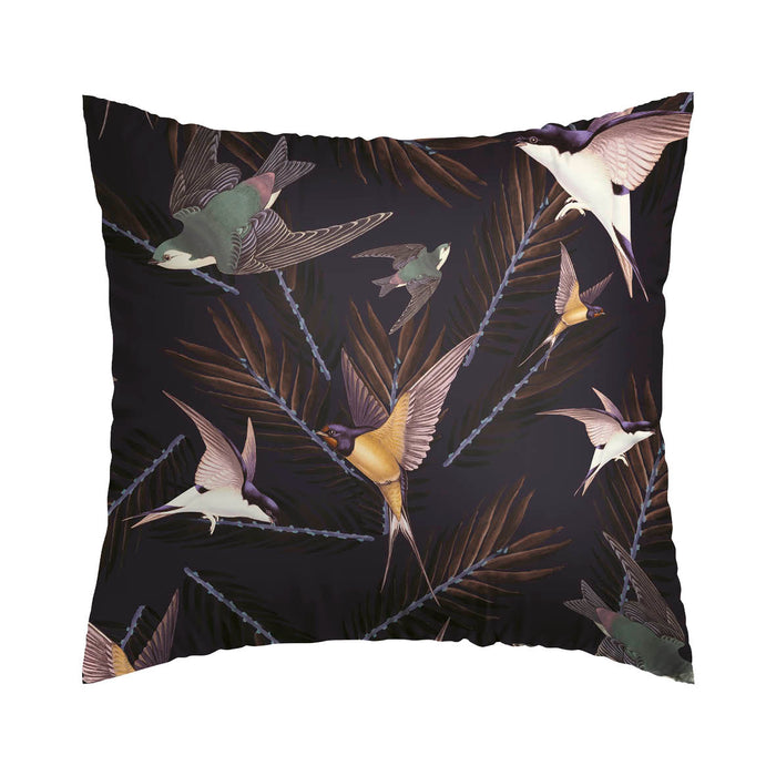 cxl by christian lacroix Taie(s) d'oreiller satin de coton - Hirondelles Prune