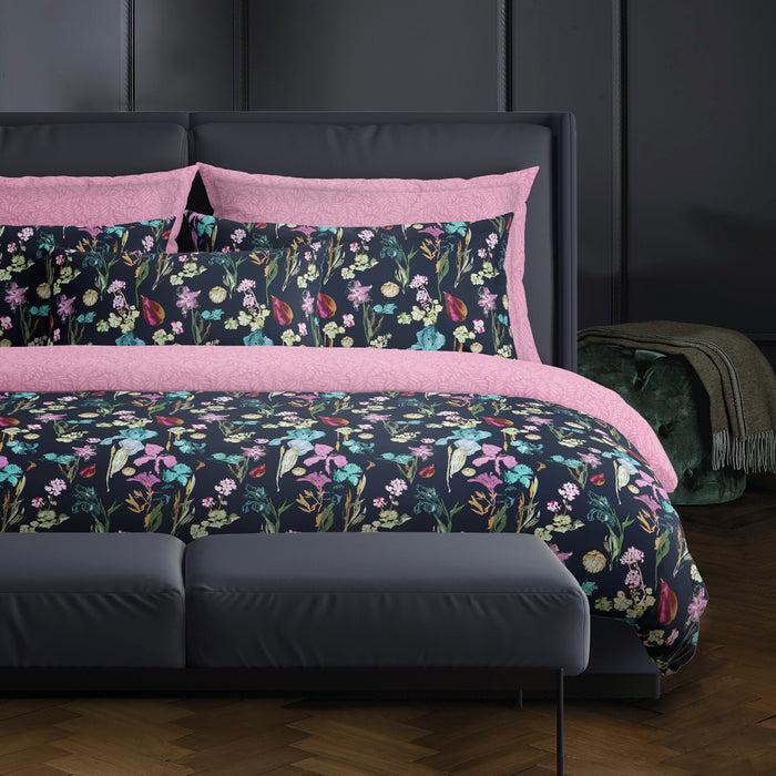 Cxl By Christian Lacroix Taie(s) D'oreiller Satin De Coton - Iris Bleu Foncé