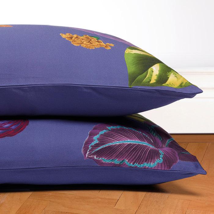 Cxl By Christian Lacroix Taie(s) D'oreiller Satin De Coton - Jardin Tropical Bleu