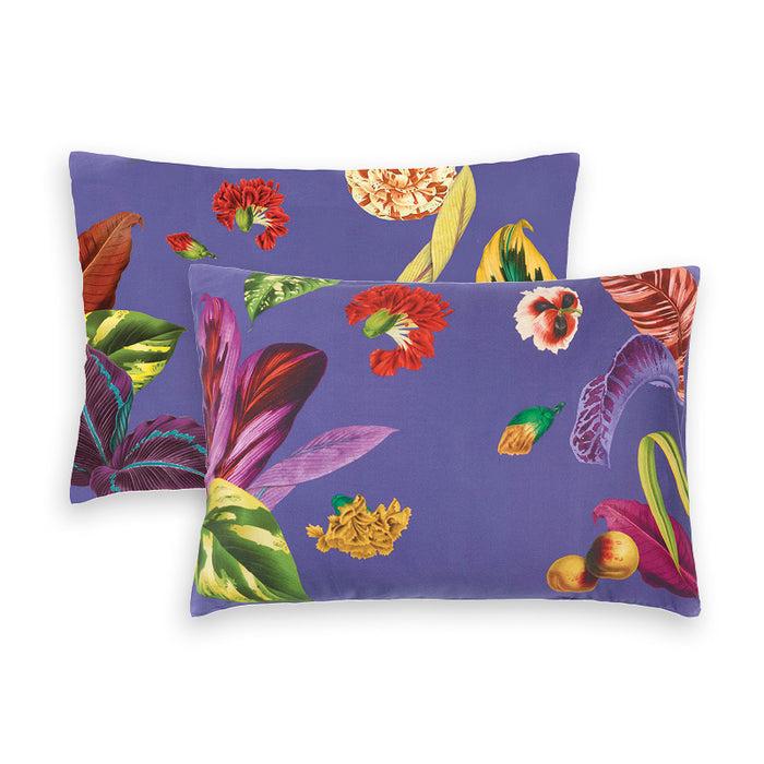 cxl by christian lacroix Taie(s) d'oreiller satin de coton - Jardin Tropical bleu