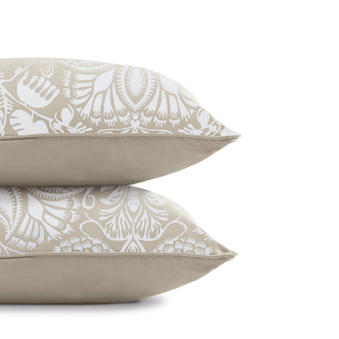 Cxl By Christian Lacroix Taie(s) D'oreiller Satin De Coton - Love Stories Beige